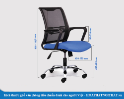 Kích thước ghế văn phòng tiêu chuẩn dành cho người Việt