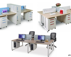 Bố trí bàn làm việc 4 người hiện đại, chi phí rẻ