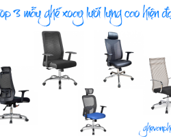 ghế xoay lưới lưng cao hiện đại